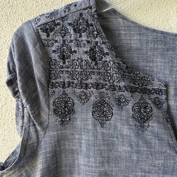 Ariat Katie Chambray Dress Size M Tie Belt
Western Cowboy Denim Embroidered - Picture 5 of 15